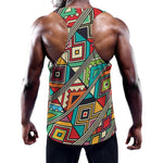 Retro African Ethnic Tribal Print Training Tank Top