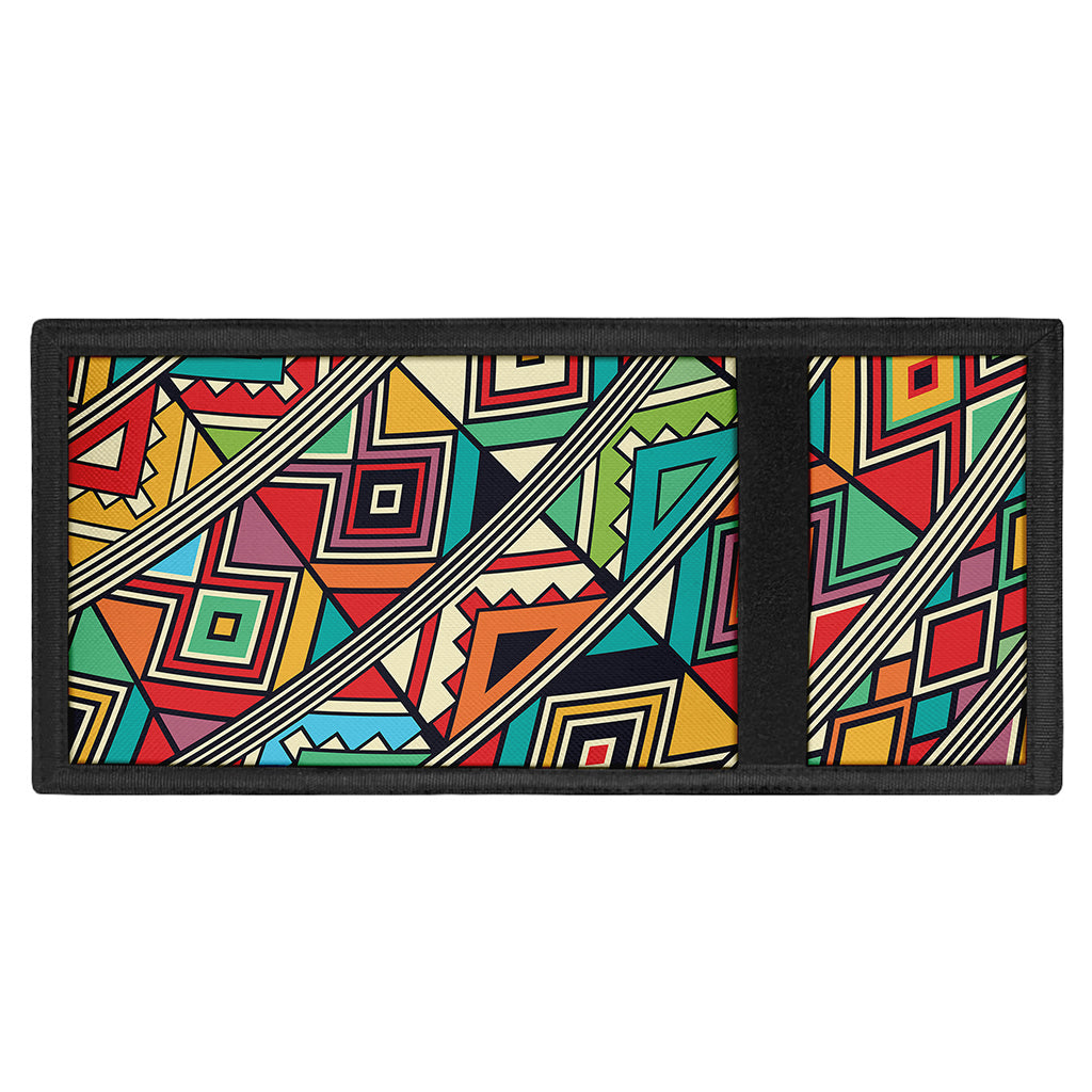 Retro African Ethnic Tribal Print Trifold Wallet