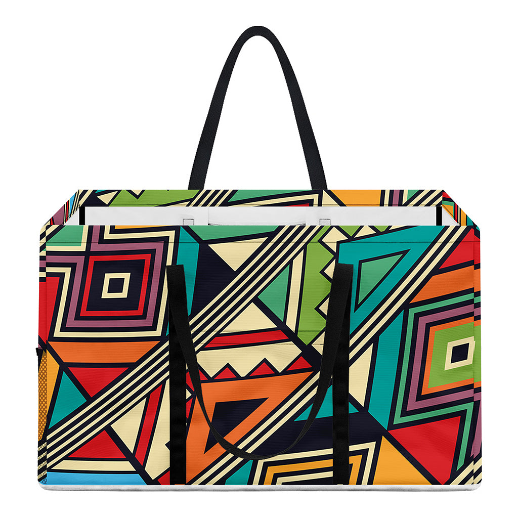 Retro African Ethnic Tribal Print Utility Tote Bag
