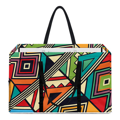 Retro African Ethnic Tribal Print Utility Tote Bag