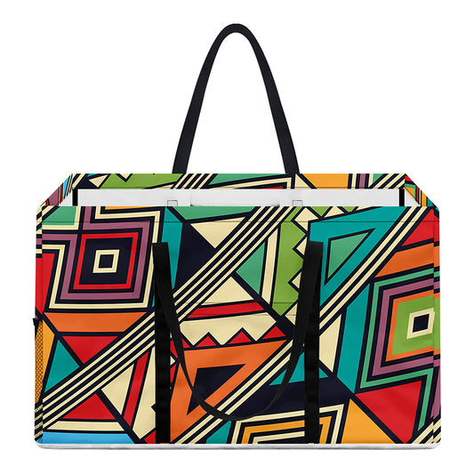 Retro African Ethnic Tribal Print Utility Tote Bag
