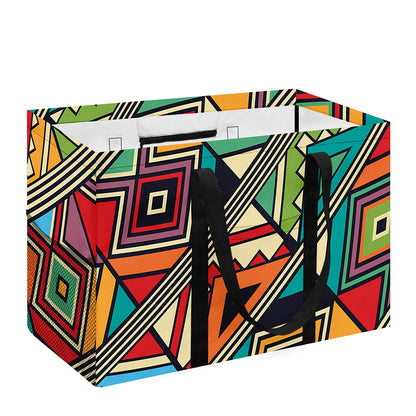 Retro African Ethnic Tribal Print Utility Tote Bag
