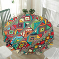 Retro African Ethnic Tribal Print Waterproof Round Tablecloth