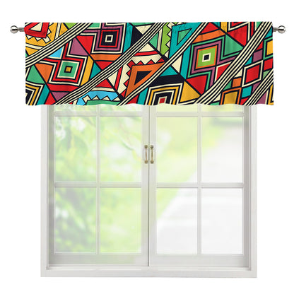 Retro African Ethnic Tribal Print Window Valance