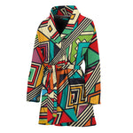 Retro African Ethnic Tribal Print Women's Bathrobe