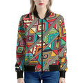 Retro African Ethnic Tribal Print Women's Bomber Jacket