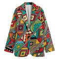 Retro African Ethnic Tribal Print Women's Cotton Blazer
