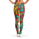 Retro African Ethnic Tribal Print Women's Leggings