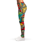 Retro African Ethnic Tribal Print Women's Leggings