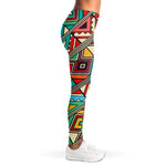 Retro African Ethnic Tribal Print Women's Leggings