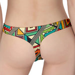 Retro African Ethnic Tribal Print Women's Thong