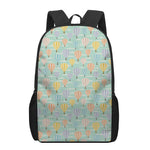 Retro Air Balloon Pattern Print 17 Inch Backpack