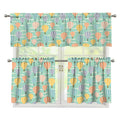 Retro Air Balloon Pattern Print 3 Piece Kitchen Curtains