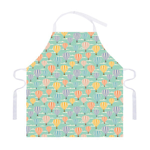 Retro Air Balloon Pattern Print Adjustable Apron