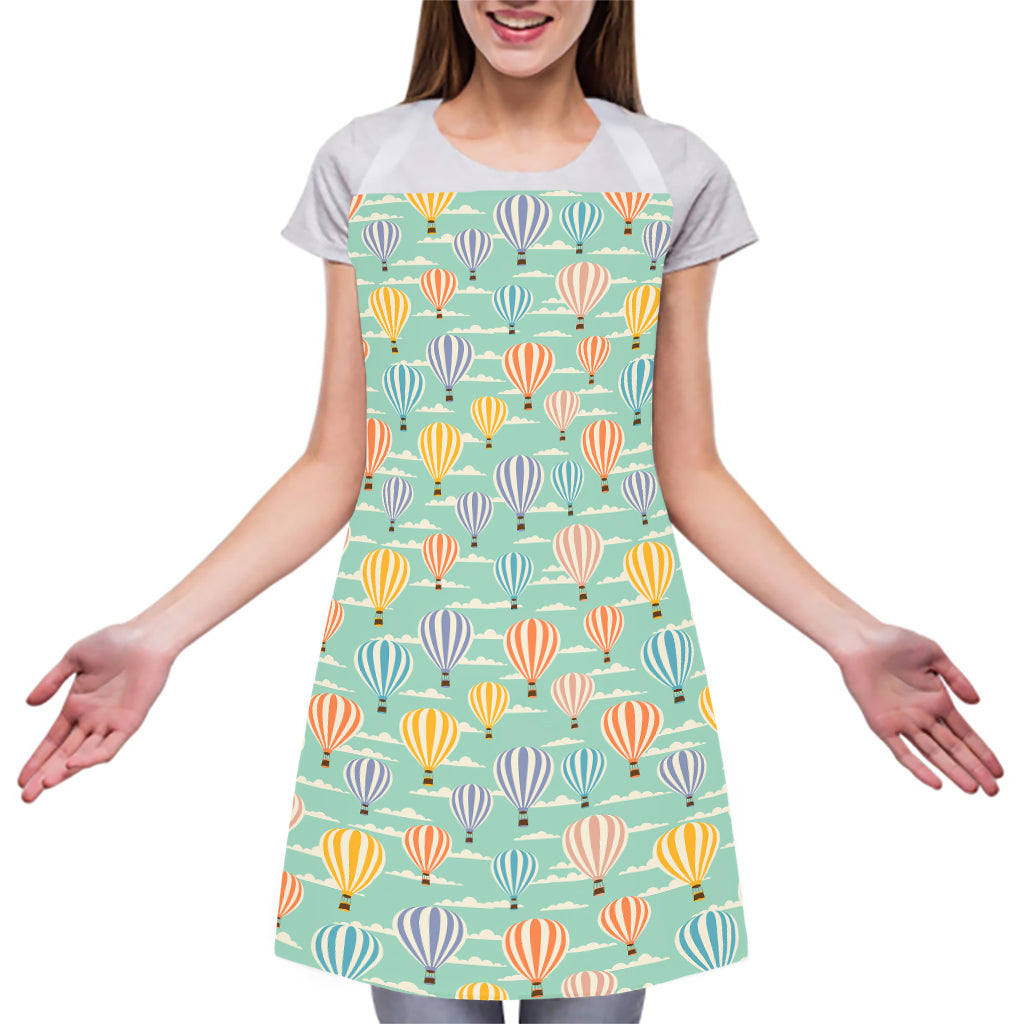 Retro Air Balloon Pattern Print Adjustable Apron