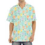 Retro Air Balloon Pattern Print Aloha Shirt