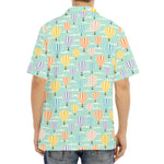 Retro Air Balloon Pattern Print Aloha Shirt