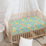 Retro Air Balloon Pattern Print Baby Crib Sheet