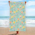 Retro Air Balloon Pattern Print Beach Towel