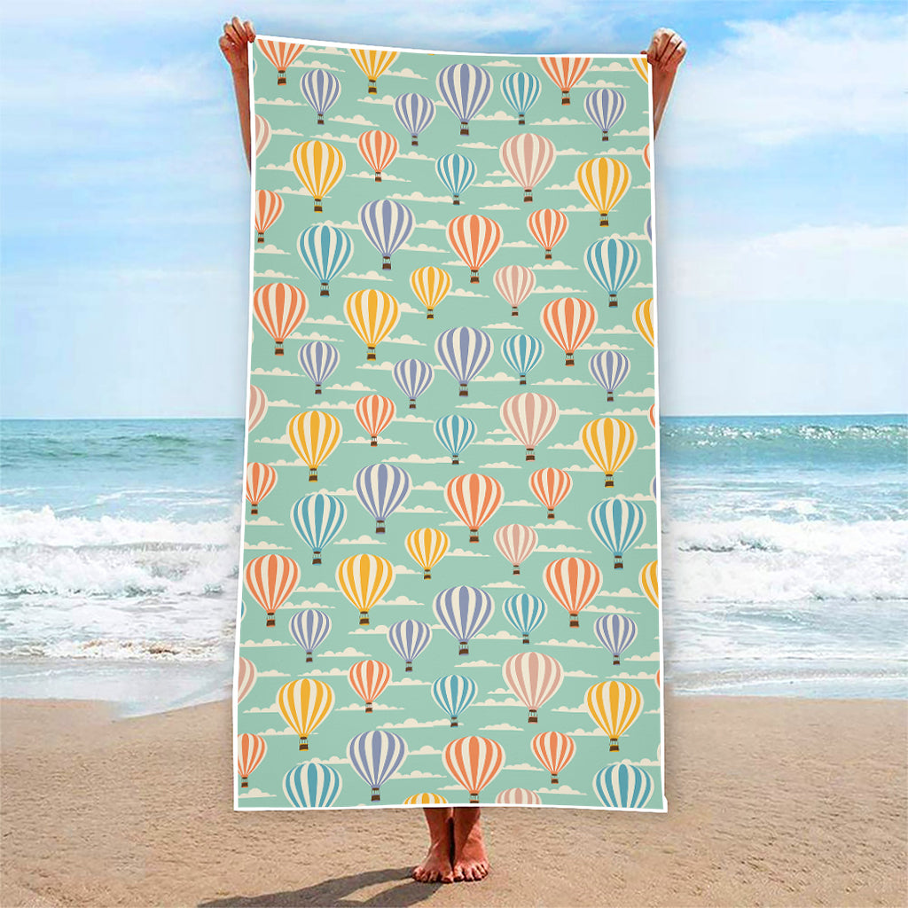 Retro Air Balloon Pattern Print Beach Towel