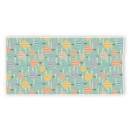 Retro Air Balloon Pattern Print Beach Towel