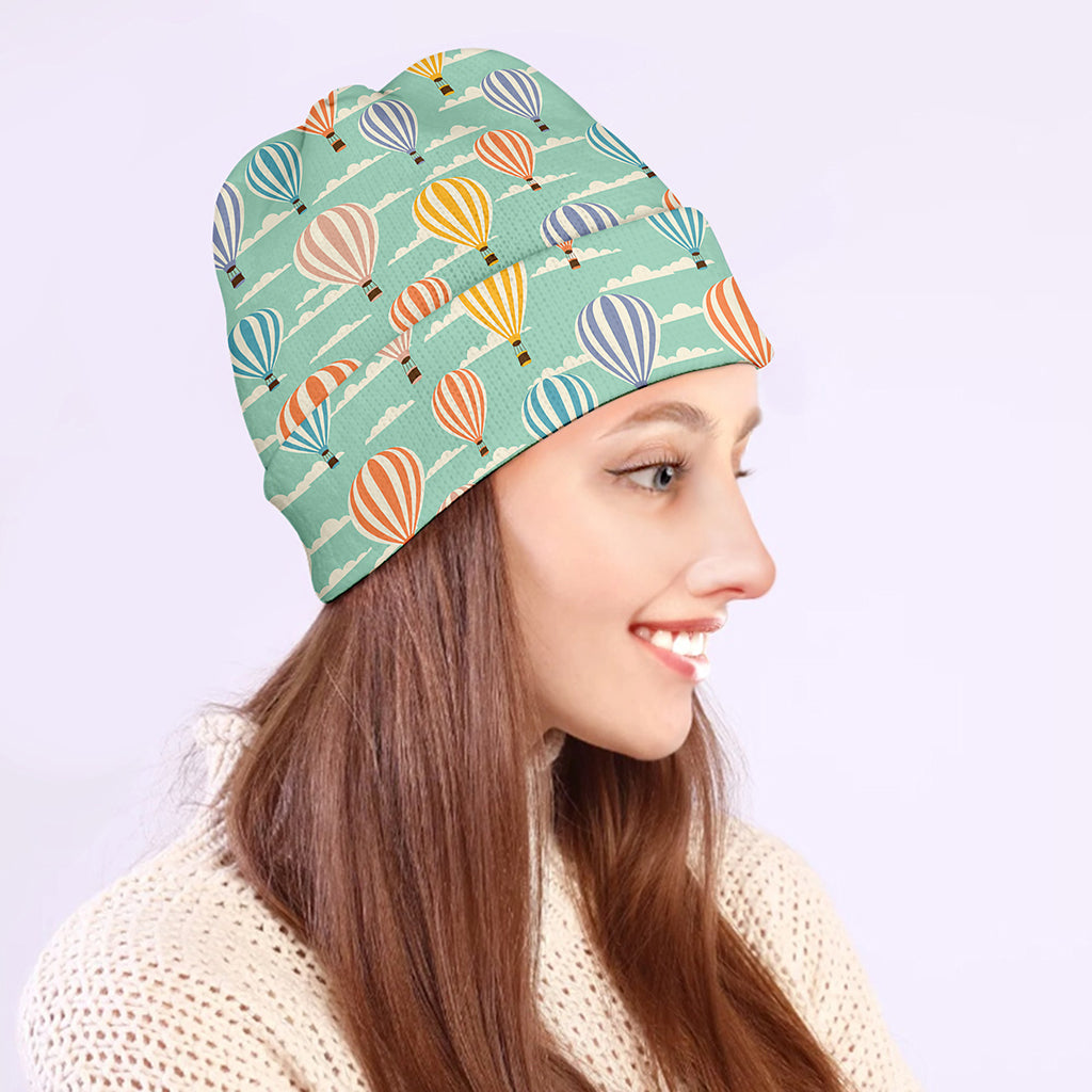 Retro Air Balloon Pattern Print Beanie