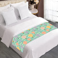 Retro Air Balloon Pattern Print Bed Runner
