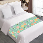 Retro Air Balloon Pattern Print Bed Runner