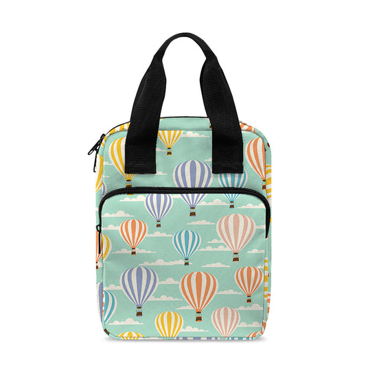 Retro Air Balloon Pattern Print Bible Tote Bag