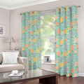 Retro Air Balloon Pattern Print Dimout Grommet Curtains