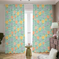 Retro Air Balloon Pattern Print Dimout Pencil Pleat Curtains