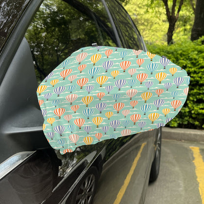 Retro Air Balloon Pattern Print Car Side Mirror Covers