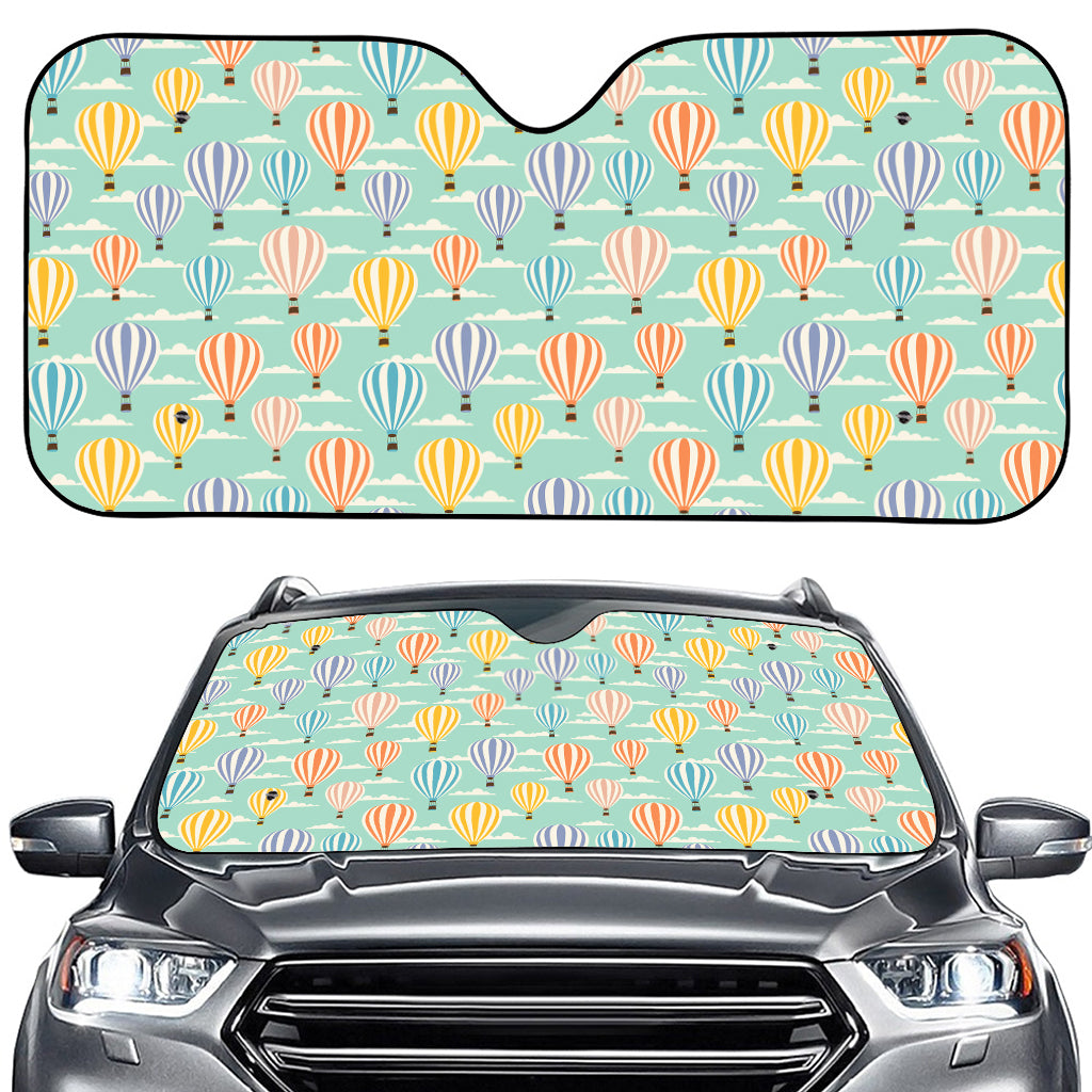 Retro Air Balloon Pattern Print Car Windshield Sun Shade