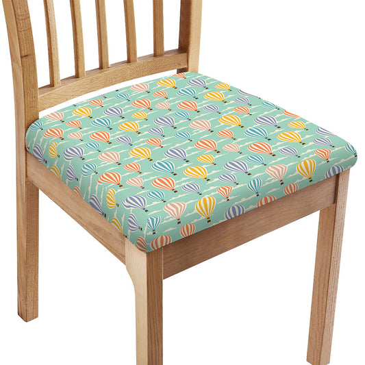 Retro Air Balloon Pattern Print Chair Cushion Cover