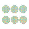 Retro Air Balloon Pattern Print Coaster Set