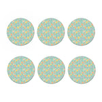 Retro Air Balloon Pattern Print Coaster Set