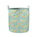 Retro Air Balloon Pattern Print Collapsible Laundry Basket
