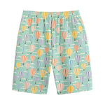 Retro Air Balloon Pattern Print Cotton Shorts