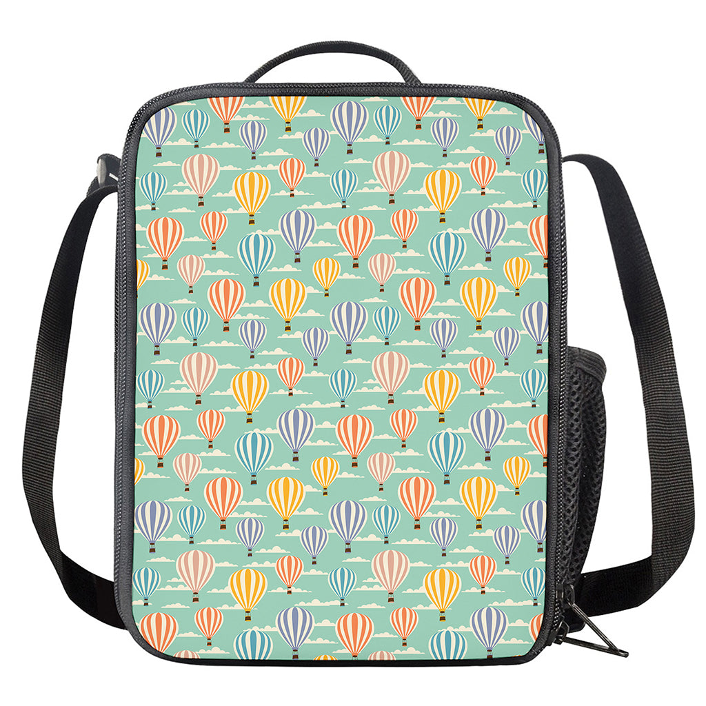 Retro Air Balloon Pattern Print Crossbody Lunch Bag