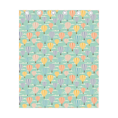 Retro Air Balloon Pattern Print Curtain