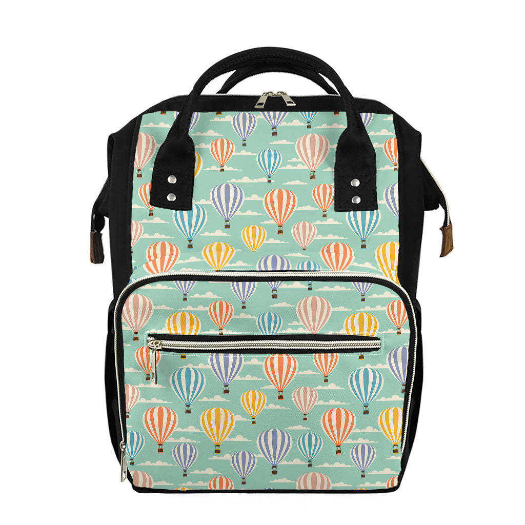 Retro Air Balloon Pattern Print Diaper Bag