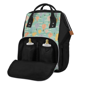 Retro Air Balloon Pattern Print Diaper Bag