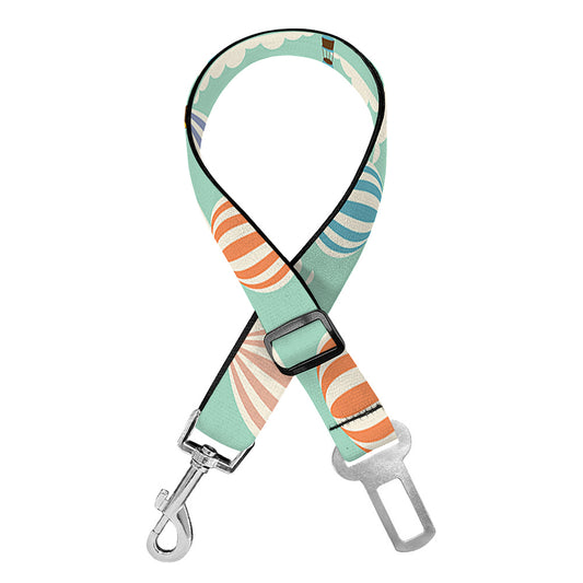 Retro Air Balloon Pattern Print Dog Seat Belt