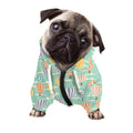 Retro Air Balloon Pattern Print Dog Zip Up Hoodie