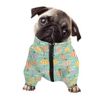 Retro Air Balloon Pattern Print Dog Zip Up Jacket