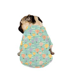 Retro Air Balloon Pattern Print Dog Zip Up Jacket