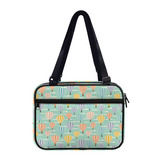 Retro Air Balloon Pattern Print Double Strap Bible Bag