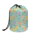 Retro Air Balloon Pattern Print Drawstring Makeup Bag