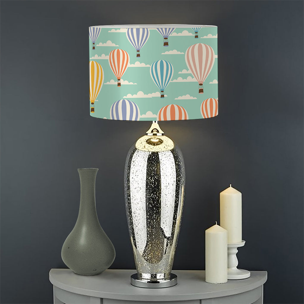 Retro Air Balloon Pattern Print Drum Lamp Shade