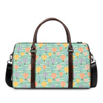 Retro Air Balloon Pattern Print Duffle Bag